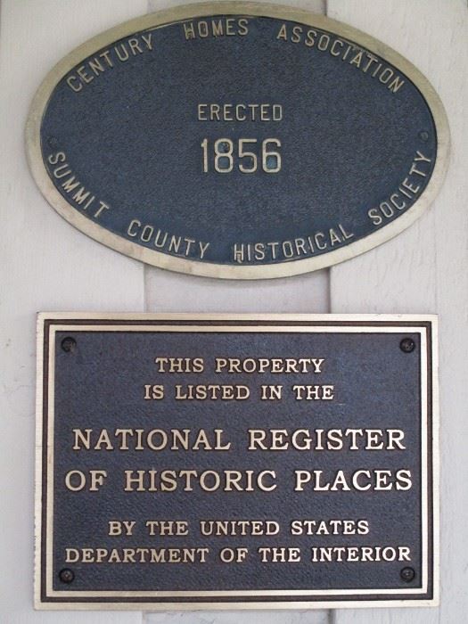PLAQUE ON THIS WONDERFUL CENTURY HOME WITH SCENIC PROPERTY