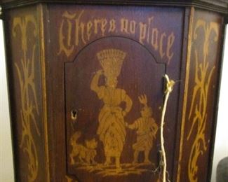 OUTSTANDING ANTIQUE INLAID CORNER CABINET WITH ORIGINAL KEY!