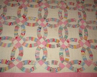 VINTAGE DOUBLE WEDDING RING QUILT