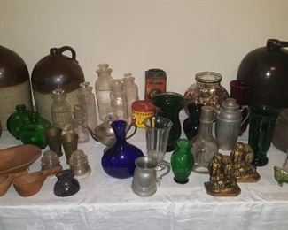 GLASS, CROCKS, POTTERY, WOODEN WARES & MORE!