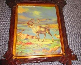 Antique Black Forest Picture Frame