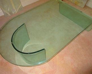 Contemporary Bent Glass Table