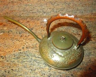Japanese Stamped Metal Kettle