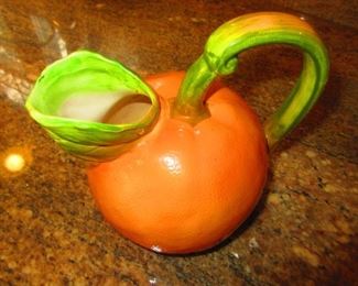 Ceramic Orange Jug