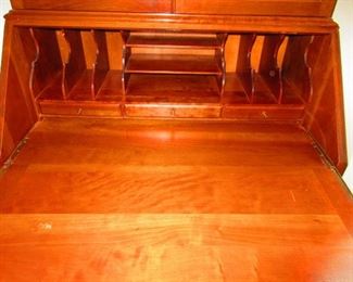 Detail of Maddox of Jamestown Secretary Desk with Convex Glass Panels