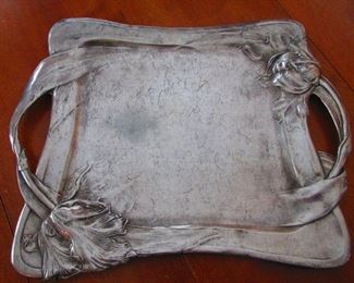 French Art-Nouveau Pewter Tray