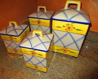 Italian Ceramic Canister Set