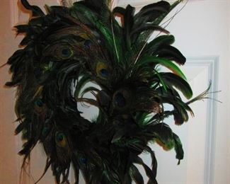 Wreath of Peacock Feathers