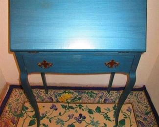 Victorian Secretary in Metallic Blue Finish