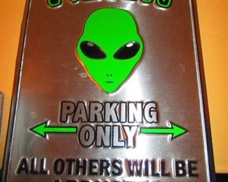 Alien Parking Sign