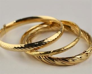 18k and 14k bangles