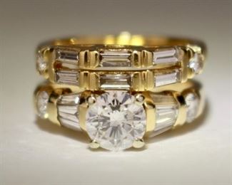 18K and Diamonds Wedding Set