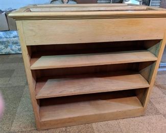Mid-Century bookcase and planter