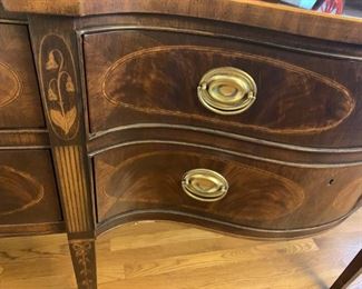 #2 Heritage furniture Heirloom collection buffet 6 drawers and inlay 72x24x38 $550.00