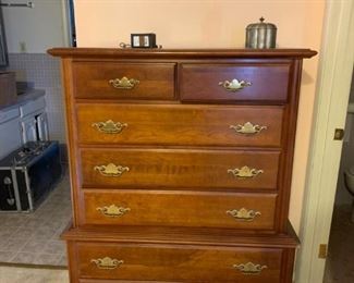 #35 cherry chest of drawers 7 drawers 40x18x53 $125.00