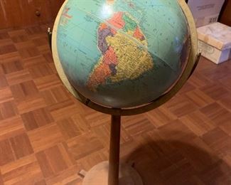 #40 globe antique on stand made in USA $75.00