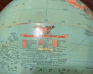 #40 globe antique on stand made in USA $75.00