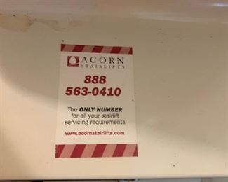 #126 Acorn 180 curve stair lift PIECES 74",57" & 11"straight,21 curve, 17" down 'You remove" $300.00