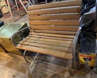 209 wood glider rocker 43" wide $75.00