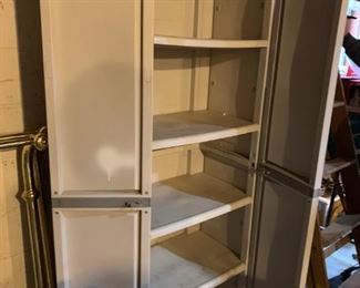 #212 Rubbermaid storage cabinet with shelves 26"×18"×69" $50.00