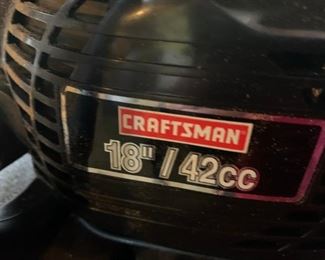 #219 Craftsman Gas Powered Chainsaw 18"/42cc $60.00