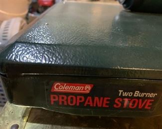 #220 portable Coleman propane 2 burner stove $40.00