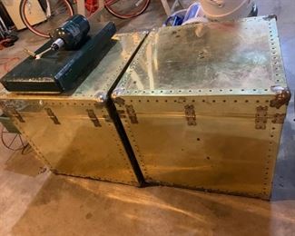 #223 2 brass trunks 22sq.x22 @$30 each