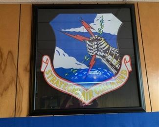 #234 Strategic Air Command Flag Framed $70.00