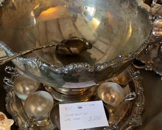 #53 BSC punch bowl set silver on copper w/ladle $250.00