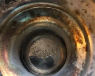 #53 BSC punch bowl set silver on copper w/ladle $250.00