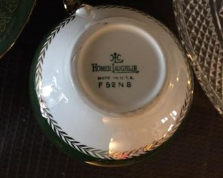 #56 Homer Laughlin Lady Greenbriar Nautilus china set 47 pieces plus serving pieces $200.00