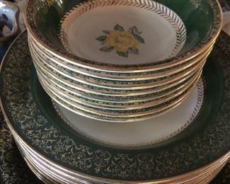 #56 Homer Laughlin Lady Greenbriar Nautilus china set 47 pieces plus serving pieces $200.00