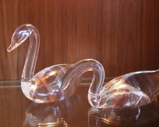 Steuben Glass Swans