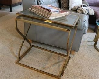 Brass & Glass Nesting Tables 
