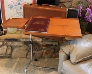 Danish Mid Century Modern Teak Rolling Tray Table by Danecastle