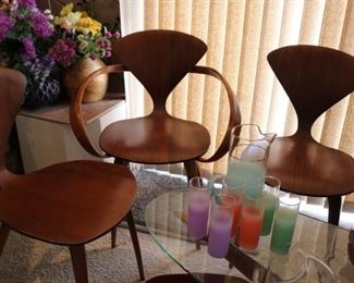  Set of Six Norman Cherner Plycraft Pretzel dining chairs