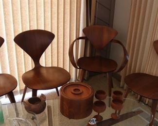  Set of Six Norman Cherner Plycraft Pretzel dining chairs