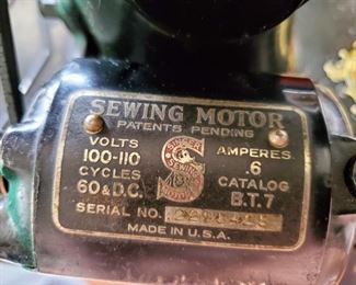 Singer Sewing Machine Motor