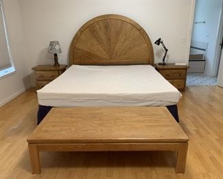 King Headboard, King Tempurpedic mattress, Night Stands, Coffee table