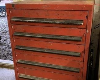 Metal shop storage cabinet