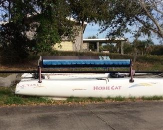 Hobie Cat Sailboat. 
