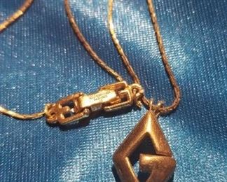 Givenchy G Pendant Gold Tone