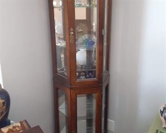 Slim Corner curio cabinet