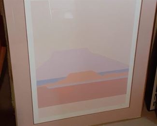 Artist signature silk screen framed
