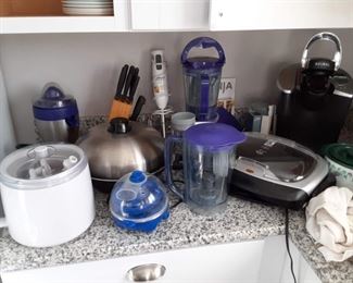 George Foreman grill and Keurig coffee maker