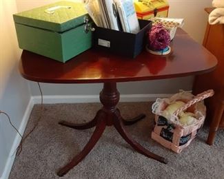 Antique, mahogany corner table
