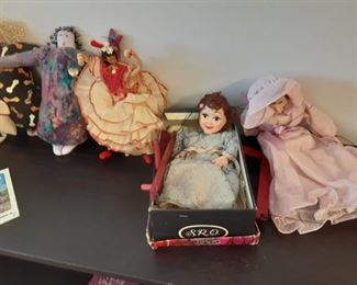 Hazelle marionettes and other dolls