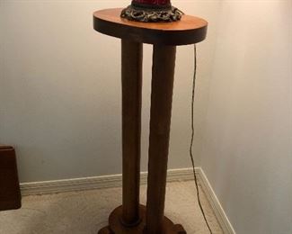 Solid wood display stand