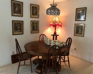 Dining table - ith 2 leaves.  Check out this base!!