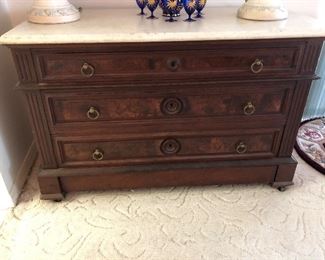 Marble top antique dresser/buffet